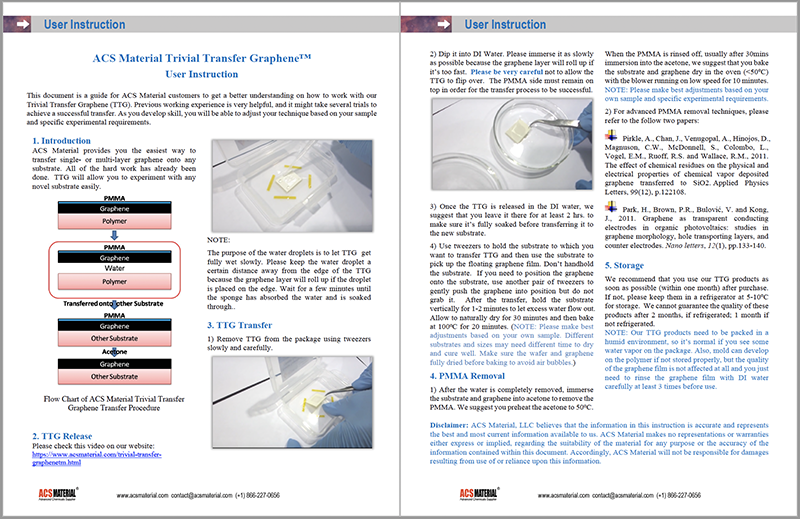 Trivial Transfer Graphene User Instruction